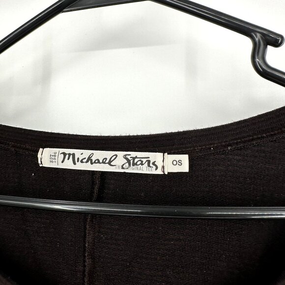 Michael Stars Brown Long Sleeve Shirt 0S - Picture 2 of 7